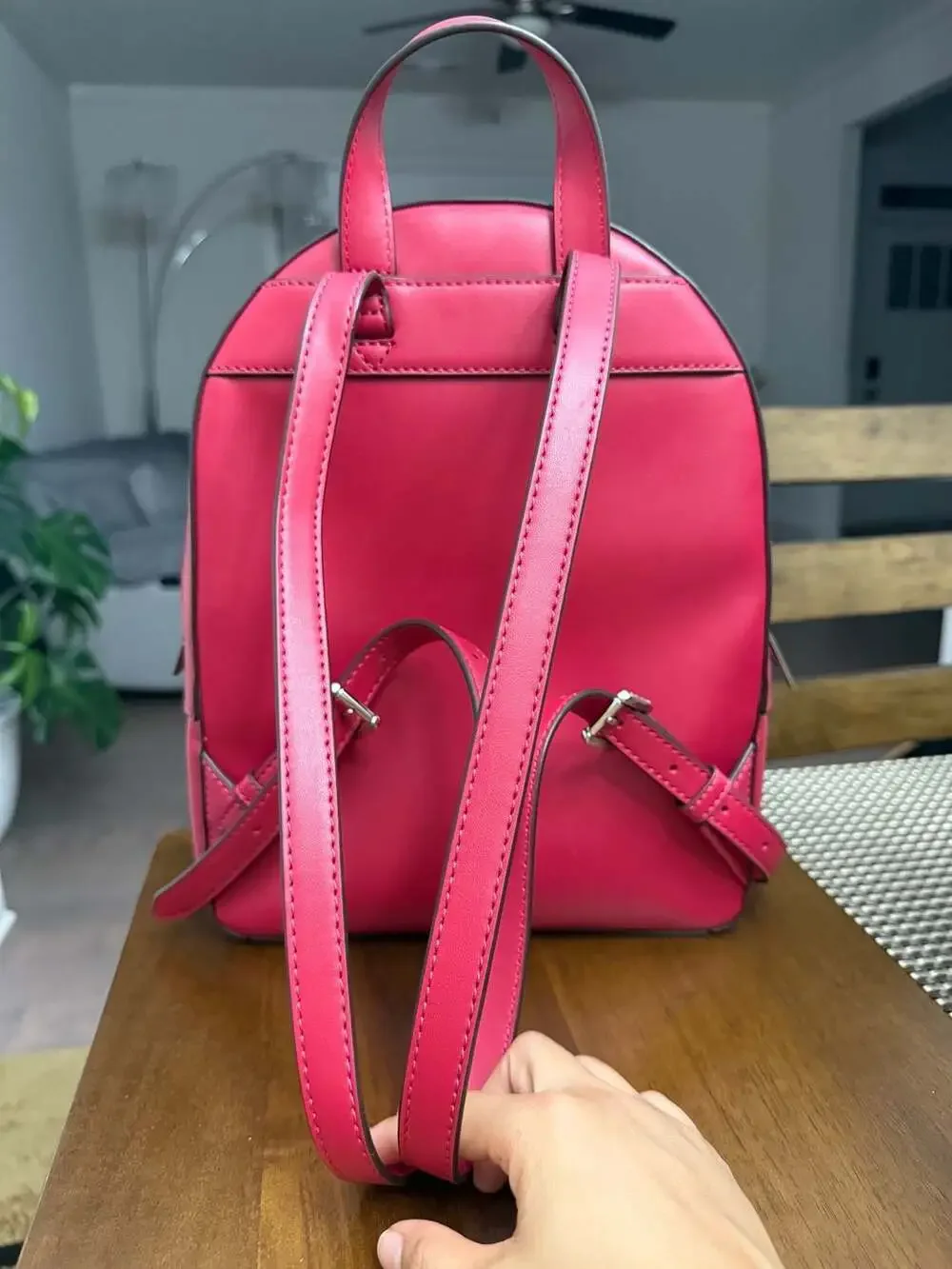 MICHAEL KORS JAYCEE MD ZIP POCKET BACKPACK MK BAG Color Shift Dark Raspberry